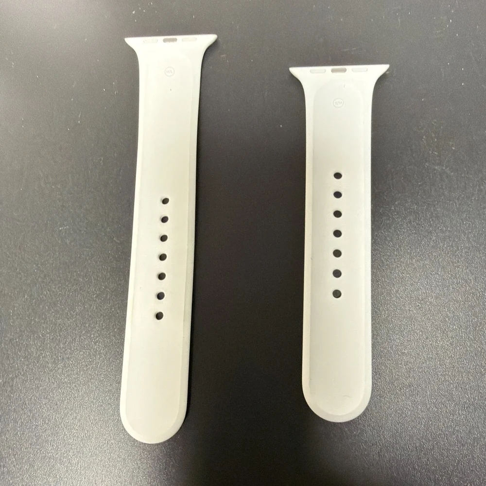Set Of 2 Genuine Apple 38/40 mm White Watch Band - M/L & S/M Band Side Only